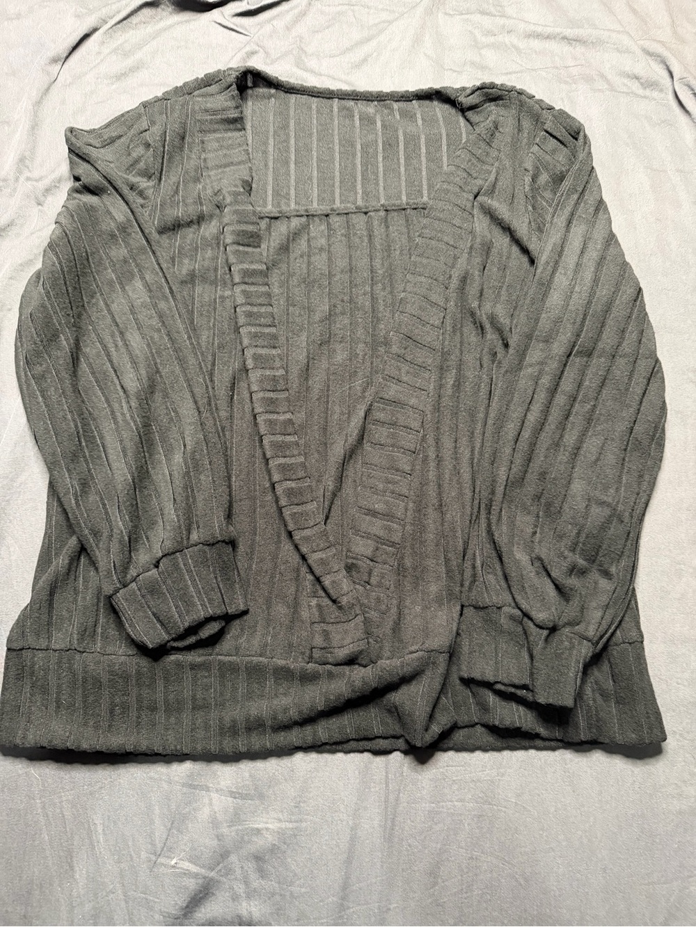 SHEIN Black Ribbed V-Neck Sweater Top